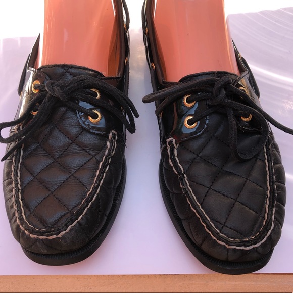 Sperry Quilted Mocassins Loafers Shoes Black Size 8 - Picture 11 of 16